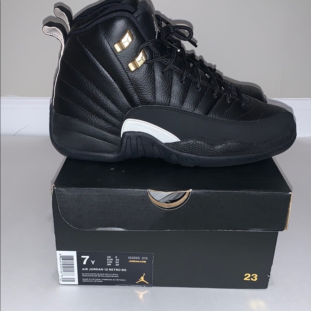 Air Jordan 12 Retro 2016 Black Gold Sneakers